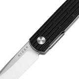 Kizer Cutlery Bamboo Linerlock Folding Knife With Nitro V Three Inch Satin Blade Black Micarta EDC by Kizer Cutlery