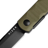 Kizer Bamboo Linerlock Knife Nitro V Steel 3 Inch Blade Green G10 EDC Enthusiasts by Kizer Cutlery