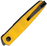 Kizer Cutlery Bamboo Linerlock Knife Nitro V Blade Yellow G10 Handle Extended Tang For EDC by Kizer Cutlery