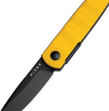 Kizer Cutlery Bamboo Linerlock Knife Nitro V Blade Yellow G10 Handle Extended Tang For EDC by Kizer Cutlery