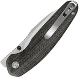 Kizer Meteora Linerlock Knife With Micarta Handle Nitro V Satin Drop Point Blade 3.25in For EDC Enthusiasts by Kizer Cutlery
