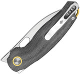 Kizer Cutlery Seagull Linerlock Knife Premium Black Micarta With 14C28N Blade For EDC Enthusiasts by Kizer Cutlery