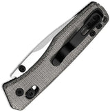 Kizer Cutlery Aegis Clutch Lock Knife With Premium AEBL Satin Drop Point Blade Black Micarta EDC Ready by Kizer Cutlery