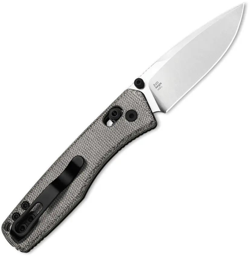 Kizer Cutlery Aegis Clutch Lock Knife With Premium AEBL Satin Drop Point Blade Black Micarta EDC Ready by Kizer Cutlery