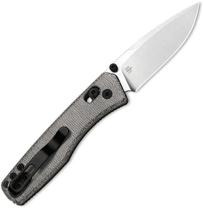Kizer Cutlery Aegis Clutch Lock Knife With Premium AEBL Satin Drop Point Blade Black Micarta EDC Ready by Kizer Cutlery