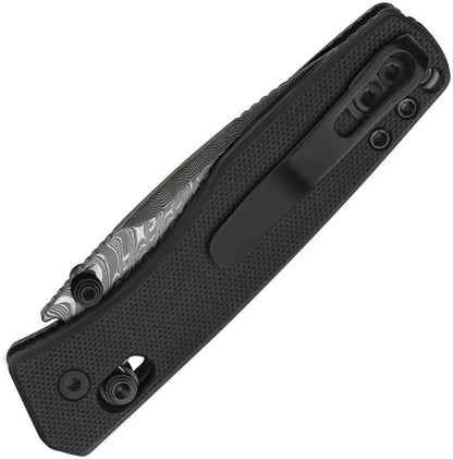 Kizer Cutlery Aegis Clutch Damascus Folding Knife 4 Inch Closed Premium Compact EDC Tool For Enthusiasts by Kizer Cutlery