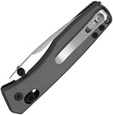 Kizer Cutlery Aegis Clutch Lock Gray EDC Knife With AEBL Blade Thumb Stud Lanyard Hole Tweezers And Toothpick by Kizer Cutlery