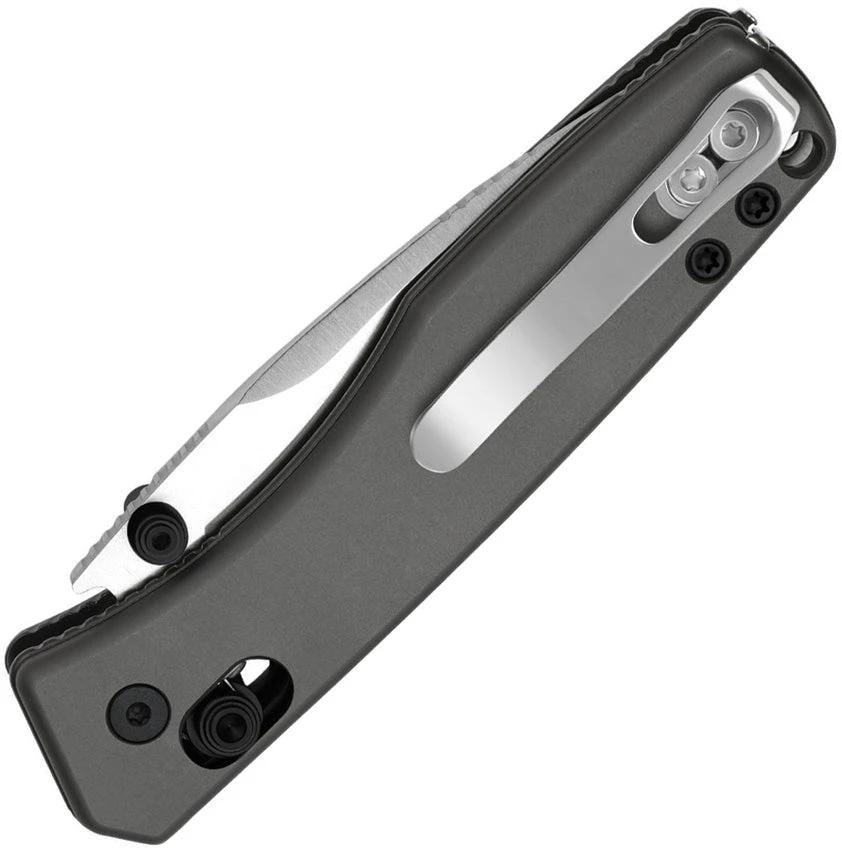 Kizer Cutlery Aegis Clutch Lock Gray EDC Knife With AEBL Blade Thumb Stud Lanyard Hole Tweezers And Toothpick by Kizer Cutlery