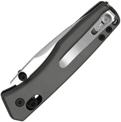 Kizer Cutlery Aegis Clutch Lock Gray EDC Knife With AEBL Blade Thumb Stud Lanyard Hole Tweezers And Toothpick by Kizer Cutlery