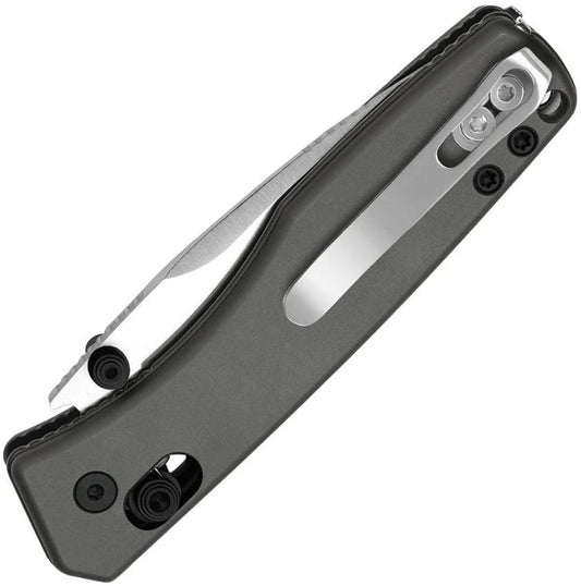 Kizer Cutlery Aegis Clutch Lock Gray EDC Knife With AEBL Blade Thumb Stud Lanyard Hole Tweezers And Toothpick by Kizer Cutlery