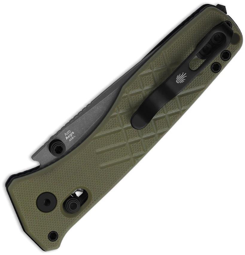 Kizer Cutlery Aegis T Clutch Lock Rugged Folding Knife With Aeb L Tanto Blade Od Green G10 Handle For Edc Enthusiasts by Kizer Cutlery