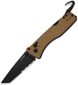 Kizer Cutlery Aegis T Clutch Lock Tan EDC Knife With Partially Serrated AEBL Blade And G10 Handle by Kizer Cutlery