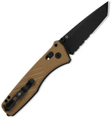 Kizer Cutlery Aegis T Clutch Lock Tan EDC Knife With Partially Serrated AEBL Blade And G10 Handle by Kizer Cutlery