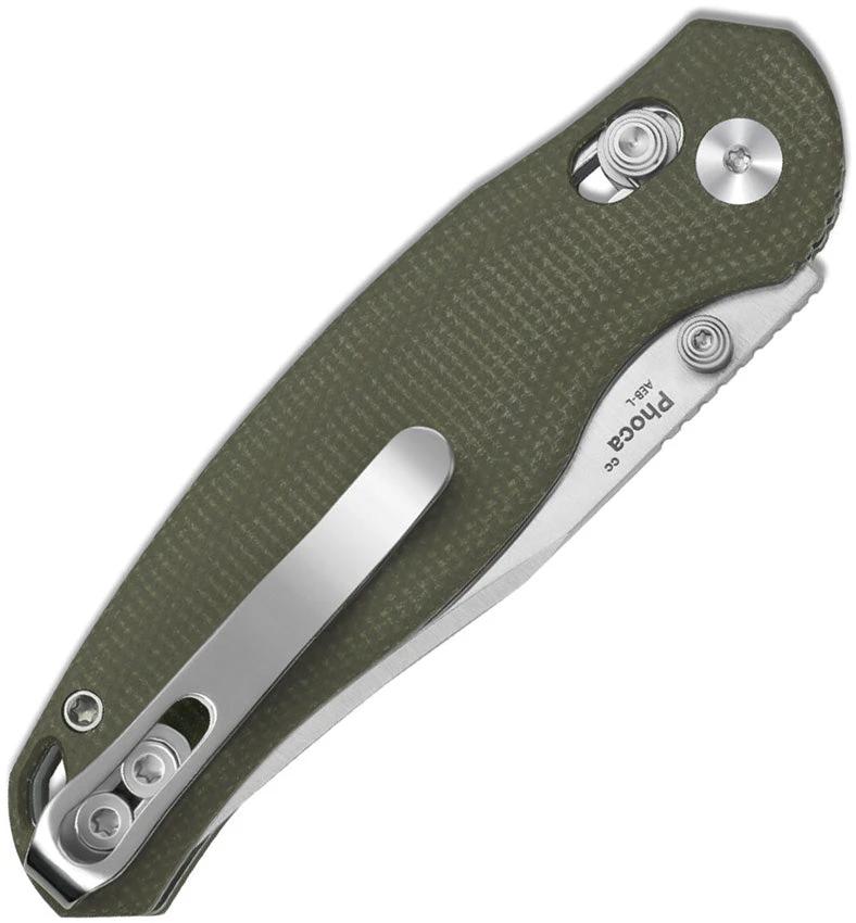 Kizer Cutlery Phoca CC Clutch Lock Knife Green Micarta Handle EDC Enthusiasts Satin AEBL 3in Blade by Kizer Cutlery