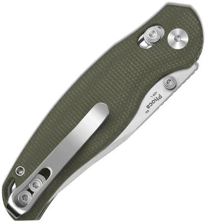 Kizer Cutlery Phoca CC Clutch Lock Knife Green Micarta Handle EDC Enthusiasts Satin AEBL 3in Blade by Kizer Cutlery