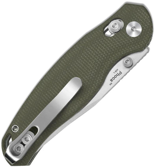 Kizer Cutlery Phoca CC Clutch Lock Knife Green Micarta Handle EDC Enthusiasts Satin AEBL 3in Blade by Kizer Cutlery