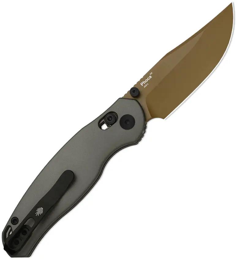 Kizer Cutlery Phoca CC Clutch Lock Sunset Knife For EDC Enthusiasts Premium PVD AEBL Clip Point Blade by Kizer Cutlery