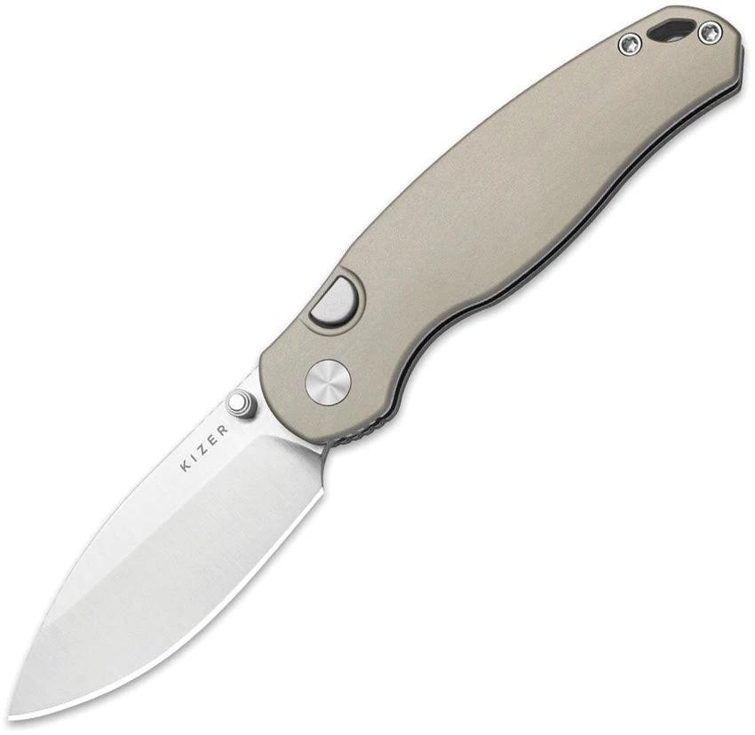 Kizer Cutlery Phoca BD Button Linerlock Alm V3781BDA2 by Kizer Cutlery