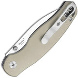 Kizer Cutlery Phoca BD Button Linerlock EDC Knife 4.13in Closed 3in Satin 14C28N Sandvik Blade Gray Aluminum by Kizer Cutlery