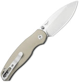 Kizer Cutlery Phoca BD Button Linerlock EDC Knife 4.13in Closed 3in Satin 14C28N Sandvik Blade Gray Aluminum by Kizer Cutlery