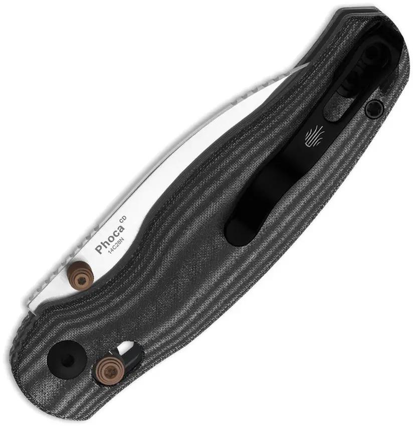 Kizer Cutlery Phoca CD Clutch Lock Knife 14C28N Sandvik Blade Micarta Handle For EDC Enthusiasts by Kizer Cutlery