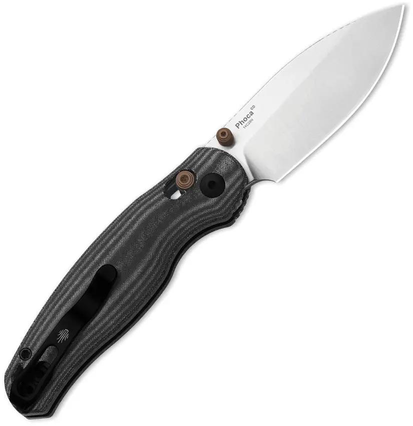 Kizer Cutlery Phoca CD Clutch Lock Knife 14C28N Sandvik Blade Micarta Handle For EDC Enthusiasts by Kizer Cutlery