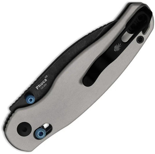 Kizer Phoca CD Clutch Lock Aluminum Premium EDC Knife With 14C28N Sandvik Blade Gray Handle by Kizer Cutlery