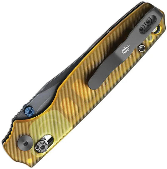 Kizer Pokiman Clutch Lock Knife With Amber PEI Handle Premium AEB L Blade Ideal For EDC Enthusiasts Worldwide by Kizer Cutlery