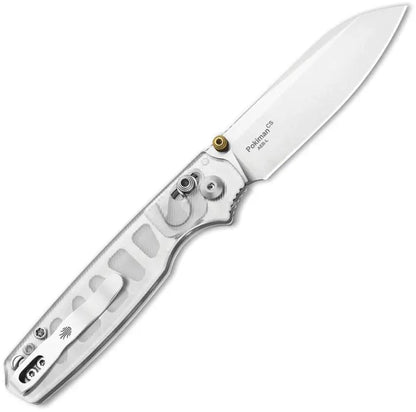 Kizer Cutlery Pokiman Clutch Knife Clear Acrylic Handle 3.25in Satin AEB-L Sheepsfoot Blade for EDC Enthusiasts by Kizer Cutlery