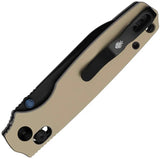Kizer Cutlery Pokiman Clutch Lock Knife Tan Anodized Aluminum Handle For EDC Enthusiasts AEBL Blade High Performance by Kizer Cutlery