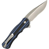 Kizer Dorado Linerlock Knife VG10 Satin Blade 3.5in Extended Tang 4.5in Closed Black Blue G10 EDC Premium Pocket Clip by Kizer Cutlery