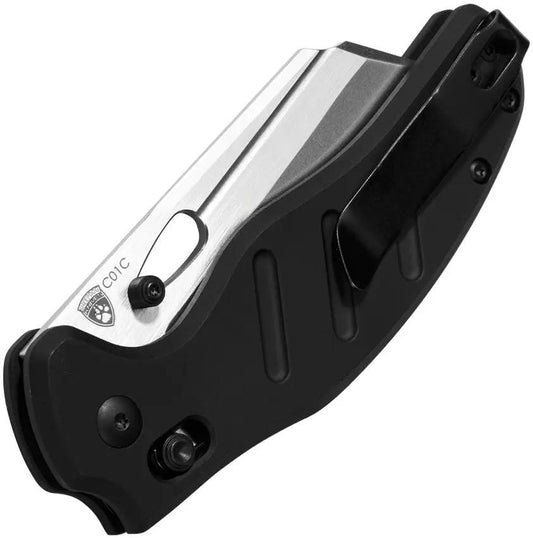 Kizer Sheepdog C01C Premium Linerlock Knife 3.5in Satin 154CM Blade Black Aluminum Handle EDC by Kizer Cutlery
