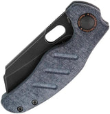Kizer Sheepdog C01C Linerlock Knife EDC 154CM Blade Blue Denim Micarta Lightweight Pocket Clip by Kizer Cutlery