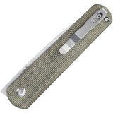 Kizer Cutlery Fiest XL Liner Lock Micarta Green EDC Knife 3.25in 154CM Stonewash Blade by Kizer Cutlery