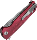 Kizer Cutlery Justice Linerlock Knife Red Micarta Handle N690 Satin Blade EDC Everyday Carry by Kizer Cutlery