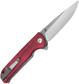 Kizer Cutlery Justice Linerlock Knife Red Micarta Handle N690 Satin Blade EDC Everyday Carry by Kizer Cutlery