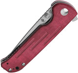 Kizer Cutlery Justice Linerlock Knife Red Micarta Handle N690 Satin Blade EDC Everyday Carry by Kizer Cutlery