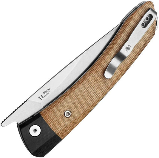 Kizer Cutlery Momo Linerlock Knife V4663A2 Micarta Handle Nitro V Steel Blade For EDC Enthusiasts by Kizer Cutlery
