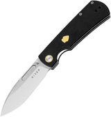 Kizer Cutlery Retro Linerlock Knife EDC Friendly Black G10 Handle Nitro V 3.5 Inch Satin Drop Point by Kizer Cutlery