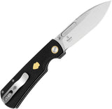 Kizer Cutlery Retro Linerlock Knife EDC Friendly Black G10 Handle Nitro V 3.5 Inch Satin Drop Point by Kizer Cutlery
