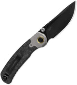 Kizer Pioneer Linerlock Knife DLC CPM-20CV Blade Titanium Marble Carbon Fiber Inlay For EDC Enthusiasts by Kizer Cutlery