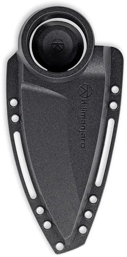 Kilimanjaro Stretta Neck Knife - 3 Inch 8Cr13MoV Drop Point Blade, Full Tang, Kydex Sheath, Beaded Ball Chain by Kilimanjaro