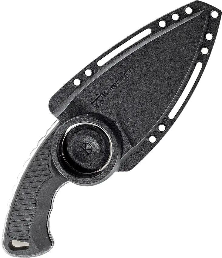 Kilimanjaro Stretta Neck Knife - 3 Inch 8Cr13MoV Drop Point Blade, Full Tang, Kydex Sheath, Beaded Ball Chain by Kilimanjaro