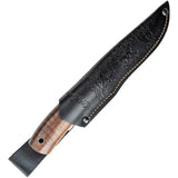 Kizlyar Malamut Fixed Blade KK0008 - 9.5 Inch Overall 4.5 Inch Niolox Stonewash Blade, Walnut Handle, Belt Sheath by Kizlyar