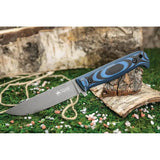 Kizlyar Yeti Fixed Blade KK0108 - Full Tang With TactWash Blade And Black Blue G10 Handle by Kizlyar