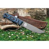 Kizlyar Yeti Fixed Blade KK0108 - Full Tang With TactWash Blade And Black Blue G10 Handle by Kizlyar