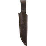 Kizlyar Colada Fixed Blade Knife - Full Tang AUS-8 Stainless 4 Inch Blade With Brown Walnut Handle And Leather Sheath by Kizlyar