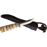 Kellam Tonttu A3060 Knife - Carbon Steel Blade With Curly Birch And Reindeer Antler Handle Belt Sheath by Kellam