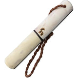 Kellam Pocket Fixed Blade Reindeer ATPL60R - Reindeer Antler Handle With Leather Spacer And Satin Blade by Kellam