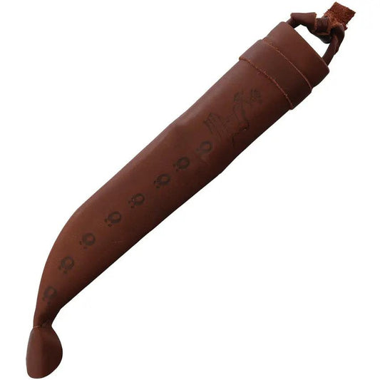 Kellam Tundra Leuku KT23EB - 10 Inch Carbon Steel Blade With Curly Birch And Stacked Wood Handle by Kellam